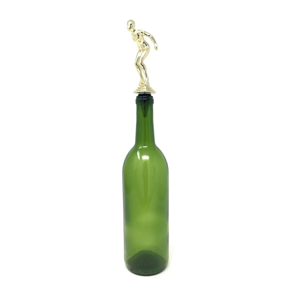 Handmade Bottle Stopper made from Repurposed Swim Trophy